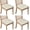 White, variant on White Gold Sun Moon Cloud Pattern Seat Covers for Dining Room Chairs Set Of 4,Stretch Printed Washable Chair Seat Cover with Elastic Ties and Button,Removable Waterproof Couch Cushion Covers