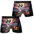 thumbnail image 3 of Spooky Halloween Night Witch Whippet Glowing Pumpkins All Over Print Boxer Briefs Underwear for Men Dad Dog Lover - 12015, 3 of 6
