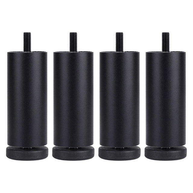 Bearachild 4 Uds patas de muebles de aleación de aluminio sofá gabinete TV soporte patas plata 6cm Decoración del hogar Negro 18 cm
