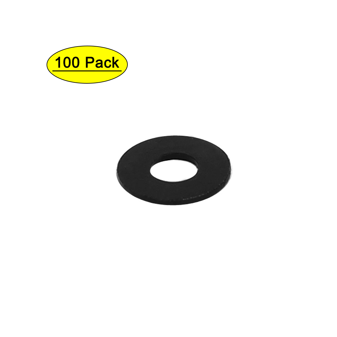 M1.4 x 4mm x 0.3mm Metal Flat Washers Spacers Gaskets Fastener Black