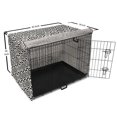 thumbnail image 6 of Abstract Art Dog Crate Cover, Spiral Geometric Circles Inner Dots and Ring Shaped Round Stripes, Easy to Use Pet Kennel Cover Small Dogs Puppies Kittens, 7 Sizes, Charcoal Grey and White, by Ambesonne, 6 of 6