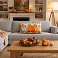 thumbnail image 5 of Decorative Lumbar Pillow | Polka Dot Pumpkin Fall Pumpkin Pillow for Thanksgiving Pillow, Farmhouse Decor Harvest Decor Couch Pillow Cover, 5 of 6