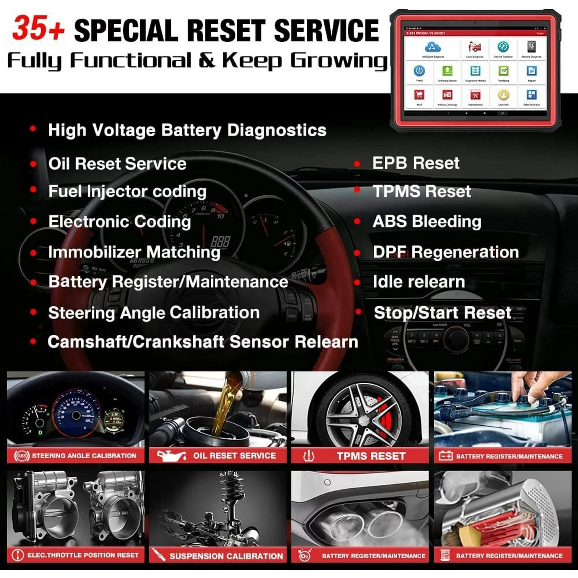 Launch X431 PRO3S+ Automotive Full System Diagnostic Tool Support AutoAuth  FCA SGW and Guided Functions