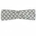 thumbnail image 1 of Vintage Headband, Monochrome Retro Design Inspired Stripes and Geometric Shapes Abstract Pattern, Elastic and Soft Women's Bandana for Sports and Everyday Use, Grey Red Coconut, by Ambesonne, 1 of 3