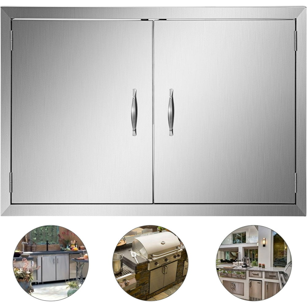 VEVOR BBQ Access Door 39W x 26H Inch, Double BBQ Door Stainless Steel