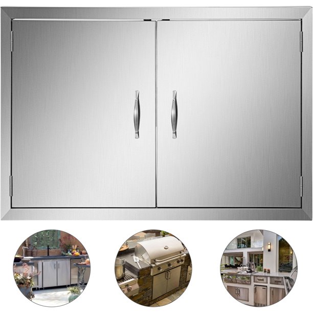 VEVOR BBQ Access Door 39W x 26H Inch, Double BBQ Door Stainless Steel