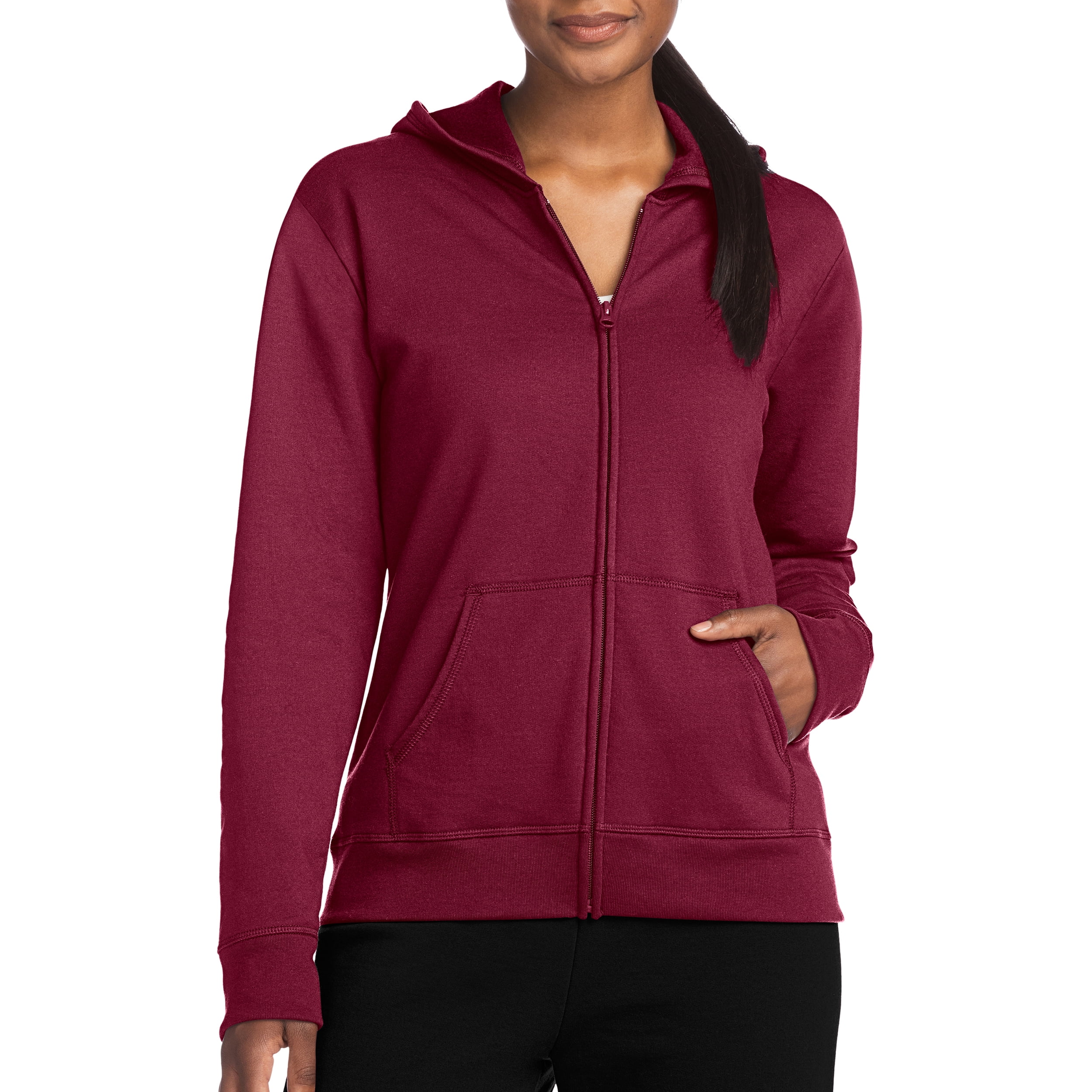 Women's Fleece Full Zip Hoodie - Walmart.com