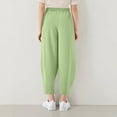 thumbnail image 3 of Juslio Girls Pants Solid Casual Elastic Waist Harun Pocket Loose Green, 3 of 8