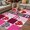 Red Pink, variant on Valentine's Day Outdoor Rug for Patio/Deck/Porch, Non-Slip Large Area Rug 6 x 9 Ft, Pink Black Checked Love Hearts Burlap Indoor Outdoor Rugs Washable Area Rugs, Reversible Camping Rug Carpet Runner