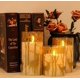 thumbnail image 3 of Juego de 3 velas LED de cristal con temporizador de 6 horas, velas de pilar para decoración de primavera, H10cm/ 12,5cm/ 15cm, 3 of 5