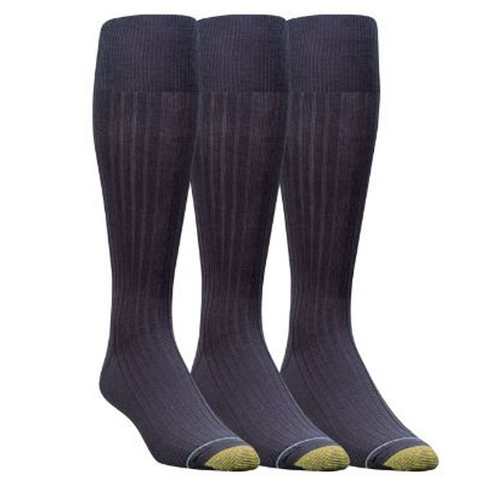 GOLDTOE Gold Toe Men's Canterbury OverTheCalf Dress Socks, 3 Pairs