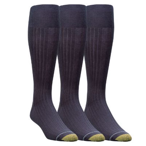 GOLDTOE Gold Toe Men's Canterbury OverTheCalf Dress Socks, 3 Pairs