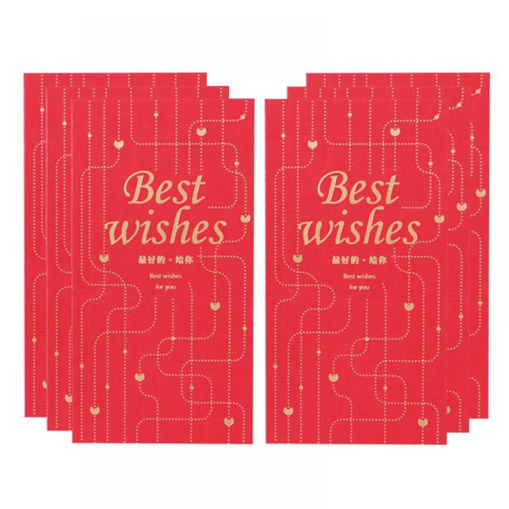 6pcs Chinese Red Envelopes Lucky Money Gift Envelopes Red Packet for New  Year, Birthday, Wedding, Housewarming Red Envelope A