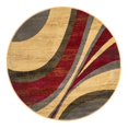 thumbnail image 3 of Unique Loom Barista Collection Area Rug - Ngada (4' 1" Round Beige/Red), 3 of 7