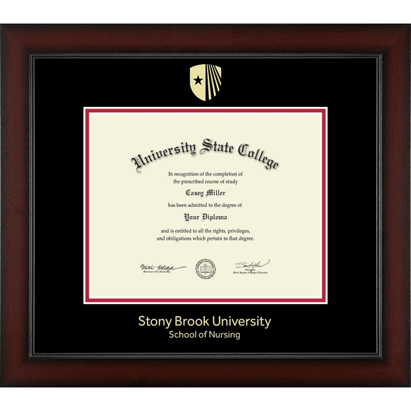 Stony Brook University School of Nursing Diploma Frame, Document Size 10" x 8"