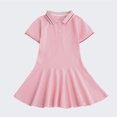 thumbnail image 2 of Yanlir Robe Décontractée à Manches Courtes et Col Rond pour Enfants, Légère pour l'Été (Rose, 8 Ans), 2 of 4