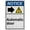 Warning Sign 4, variant on Industrial ANSI Vertical Directional Sign - 8"x12" Weatherproof, UV Resistant for Indoor/Outdoor Workplace (Automatic door [right arrow])