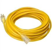 Wideskall Heavy Duty 14 Gauge UL Listed SJTW Outdoor Lighted Extension Cord Yellow 15 Feet