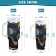 thumbnail image 6 of Yayeee 40oz Stainless Steel Tumbler with Straw and Handle Double-Wall Insulated Travel Water Bottle, Skeleton with Rainbow, 6 of 8