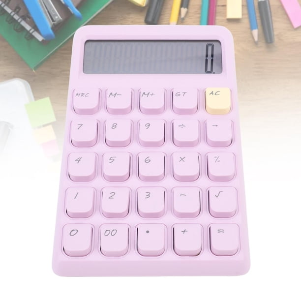 Pequeña Calculadora Portátil, Diseño De Energía Solar, Compacto Con Grandes Llaves De Pantalla Y Mecánica, Ideal Para Uso Escolar, Adecuado Para Los Cálculos De GO