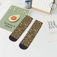 thumbnail image 7 of Fuzoiu Leopard Print Print Adult Socks, Crew Moisture-wicking Socks, Unisex Cushion Crew Socks,Casual Sports Ankle Socks, 7 of 7