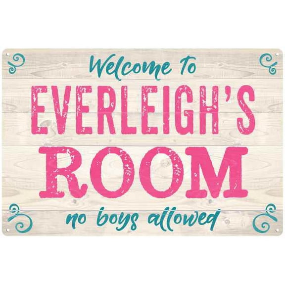 EVERLEIGH'S Room Kids Bedroom Sign Gift 8x12 Metal Sign 108120089387