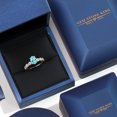thumbnail image 5 of Gem Stone King 14K Two Tone Gold Blue Apatite and Lab Grown Diamond Engagement Ring for Women | 2.10 Cttw | Oval 8X6MM | Gemstone Birthstone | Size 9, 5 of 6