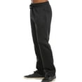 thumbnail image 3 of Men's Light Weight Fleece Open Bottom Sweatpants with Pockets, Black 2XL, 1 Pack, 3 of 4