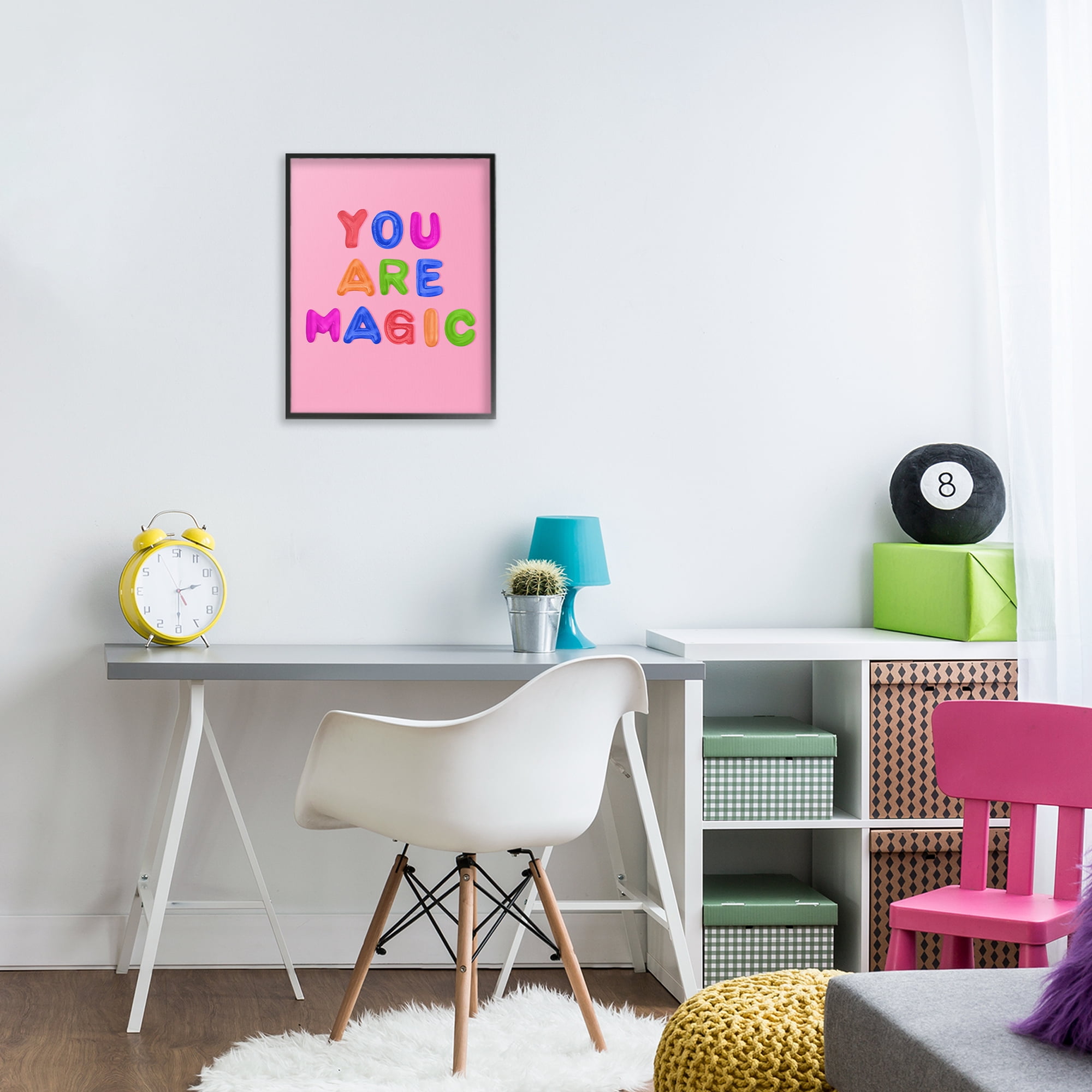 Stupell Industries You are Magic Gummies over Pink Black Framed Giclee Art, design by LISH Creative
