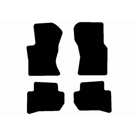 Auto Mats and Accessories 4 Piece Set Custom Carpeted Floor Mats Compatible with 2017-2024 Jaguar F-Pace (Black) Made in the USA