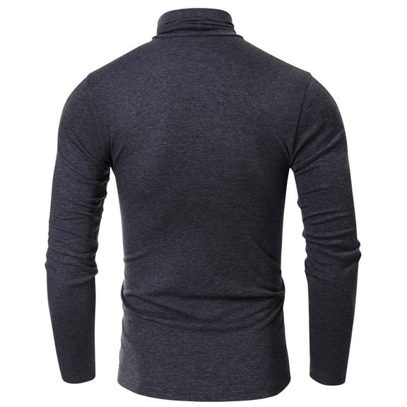 Fall Shirts for Men Fall/winter High Neck Bottoming Shirt Large Size Solid Color Long Sleeves