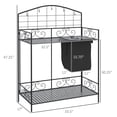 thumbnail image 3 of Chak’s Choice Folding Potting Bench Table, Metal Garden Workstation, Work Bench with Large Build-In Bag with Cover, 5 Hanging Hooks & Storage Shelf, Flourishes, 3 of 5