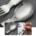 thumbnail image 3 of FESTFENDS 4pcs Camping Utensils Stainless Steel Fork Spoon Spork Portable Design, 3 of 8