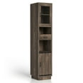 thumbnail image 5 of Furniture of America Mecka Tower Cabinet with 2 Doors, Reclaimed Oak, 5 of 12