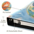 thumbnail image 3 of FORMRS 3 Ring Photo Album 4"x6" Self Adhesive Large Capacity PU Leather Cover, Art Goldfish, 3 of 8