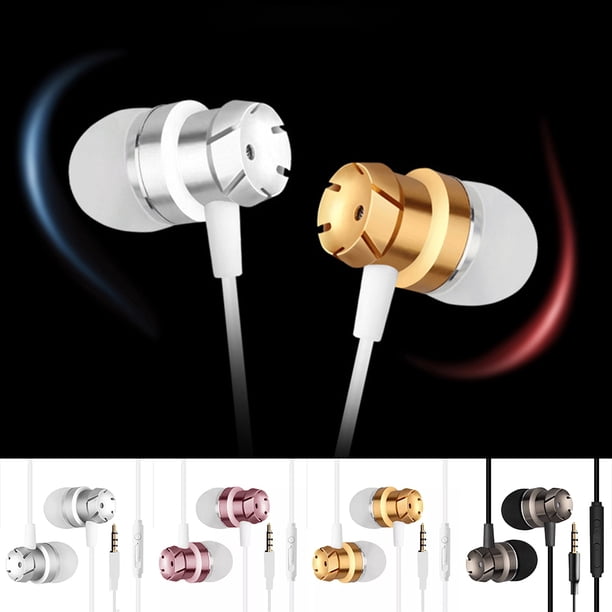 Gwong Electrónica Cableado Universal Metal Bass In-Ear Auriculares Auriculares Auriculares Auriculares con MIC