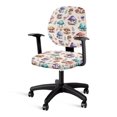 thumbnail image 3 of CHAQLIN Cute Watercolor Mushroom Rotating Chair Slipcover with Polyester Fabric, Set of 2 Removable Covers for High Back Computer Office Chair, 3 of 8
