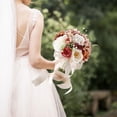 thumbnail image 6 of deevoka Bridal Bouquet Artificial Rose Flower Decor Lifelike Fake for Bride Thanksgiving D, 6 of 9