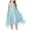2-Sky Blue, variant on Little Girl Dresses Contrast Mesh Puff Long Sleeve High Waist A Line Dress Girls Casual Dress for Girl 7-8 Years