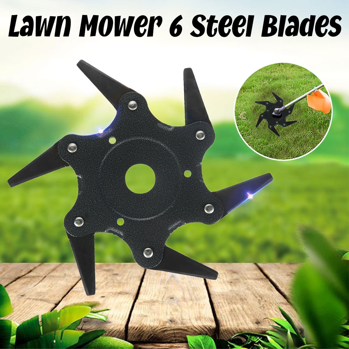 6 steel blade trimmer head
