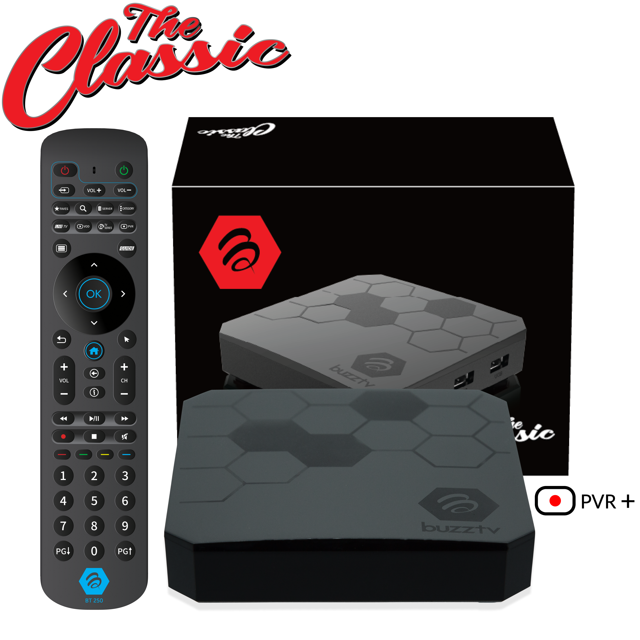BuzzTV Classique - Android 11 - Stockage 64 Go - Ram 4 Go - Télécommande bluetooth BT-250