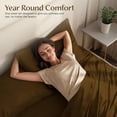 thumbnail image 5 of Queen Size 4 Piece Microfiber Sheet Set with Deep Pocket Fitted Sheet, Soft Hotel Style Bedding, Embroidered Pillowcases and Convenient Side Storage Pocket, 5 of 8