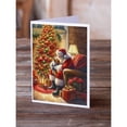 thumbnail image 2 of Yorkshire Terrier Yorkie and Santa Claus Greeting Cards Pack of 8 7 in x 5 in, 2 of 3
