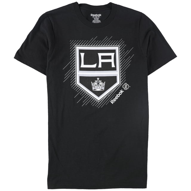 Reebok LA Crown Logo Graphic playera para hombre, negro, pequeño