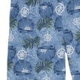 thumbnail image 3 of Caribbean Joe Men's Sailboat Palm Tree Leaf All-Over Print Lounge Sleep Pajama Pants, 3 of 5