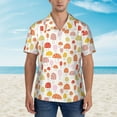 thumbnail image 4 of Goofa Cute Cartoon Mushrooms Hawaiian Shirt for Men, Unisex Summer Beach Casual Short Sleeve Button Down Shirts,Aloha Tropical Floral print shirt-, 4 of 9