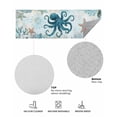 thumbnail image 6 of Turquoise Octopus Front Door Mat Nautical Retro Ocean Starfish Coral Welcome Doormat Indoor Outdoor Entrance Floor Mat Non-Slip Washable Runner Rug for Front Porch Decor 18x60 Inch, 6 of 6
