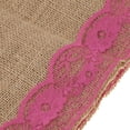 thumbnail image 3 of Vintage Arpillera Encaje Flor Borde De Mantel Mantel Decoración para hogar Rosa roja, 3 of 7