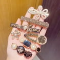 thumbnail image 3 of Juego De Clip De Pelo De Mariposa Con Diamantes De Imitación De Aleación De Moda, 3 of 4