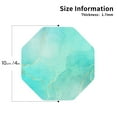 thumbnail image 2 of Disketp Cyan Mint Marble Funny Coasters,4 Pcs Leather Coasters with Holder, Perfect Housewarming Hostess Gifts,Protect Furniture from Water Marks Scratch and Damage-Octagon, 2 of 6